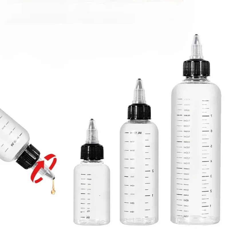 AliExpress - 1 stks 30 ml/60 ml/100 ml/120 ml/250 ml Plastic PET Sap Vloeibare Capaciteit Druppelflesjes Twist Top Cap Tattoo Pigment Inkt Containers
