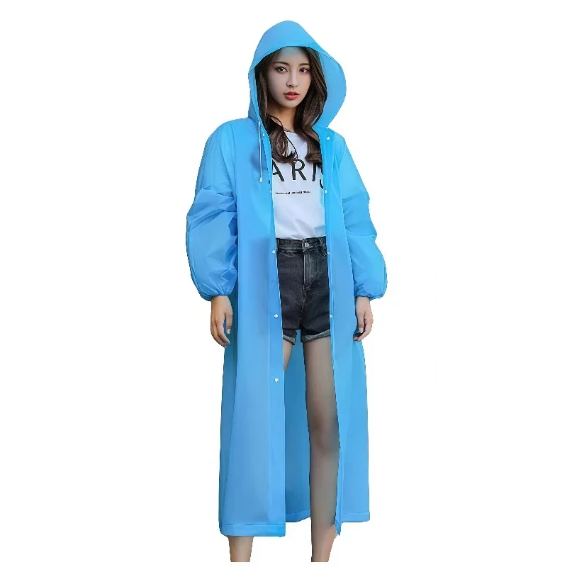 AliExpress - 1PC Non jetable Portable adulte imperméable Eva Poncho voyage en plein air Transparent une pièce unisexe imperméable pour homme vêtements