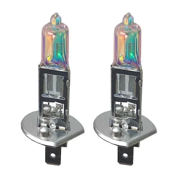 2 st Bil Lampa H1 Halogenlampa 12V 55W Vit 5000K 1300Lm Kvarts Auto Dimljus Strålkastare Bil Glas Lampa