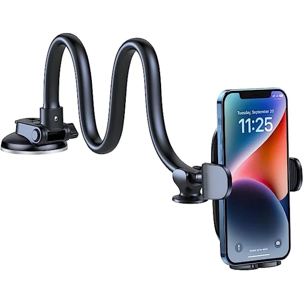 Vindue Telefonholder til Bil [Svanehals 13" Lang Arm] Bil Telefonholder Montering Instrumentbræt W