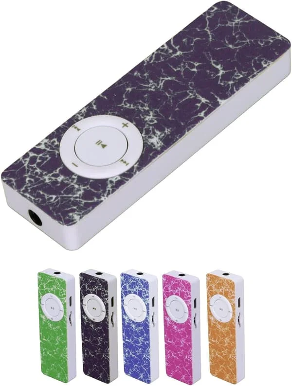 Svart MP3-spiller, skolegave til barn Høykvalitets bærbar MP3-spiller med tapsfri lyd, kompatibel med minnekort opptil 64 GB, egnet for p