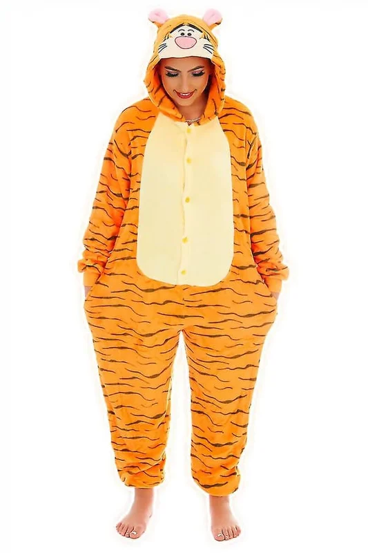 (AZC) Winnie the Pooh-figurer Unisex Onesie Kostyme Hettegensere Pyjamas En hoppende tiger Hoppende tiger Hoppende tiger