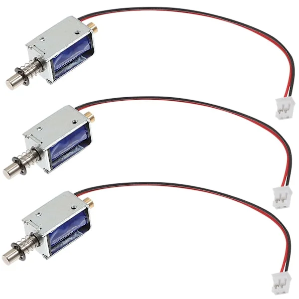 3 kpl Push-solenoidi Lineaarinen solenoidikehys Solenoidielektromagneetti Solenoidielektromagneetti Push-elektromagneetti Solenoidi 12v