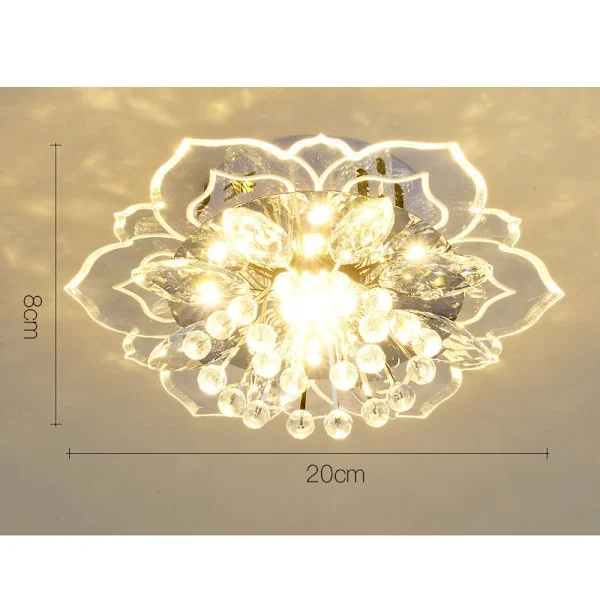 20cm 9W Modern Kristall LED Taklampa Hall Gul-B Yellow-B