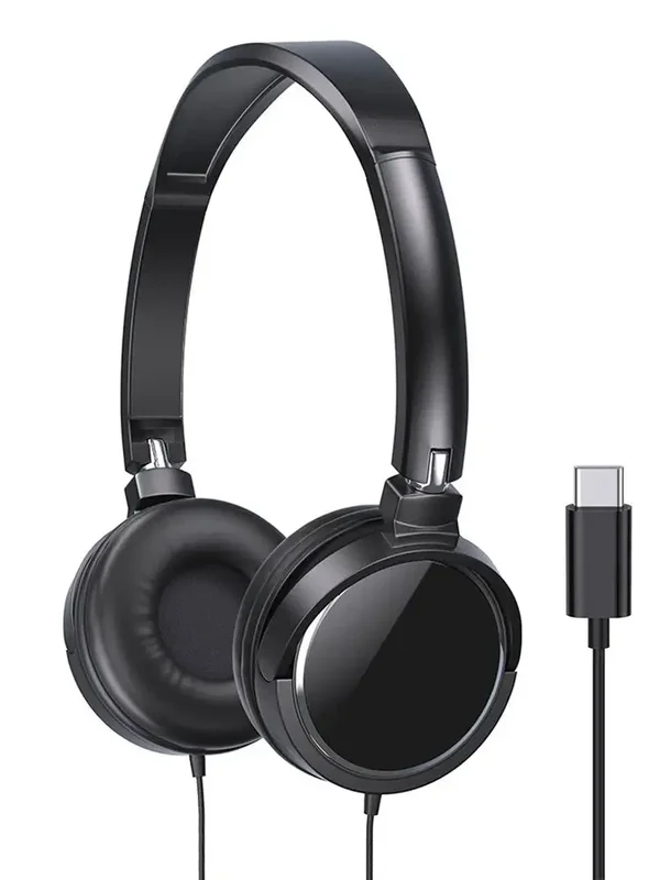 AliExpress - Kabelgebundene 3,5-mm-/Typ-C-Kopfhörer mit Geräuschunterdrückung, Business-Over-Ear-Headset, flexibel, verstellbar, Stereo-Ohrhörer für 