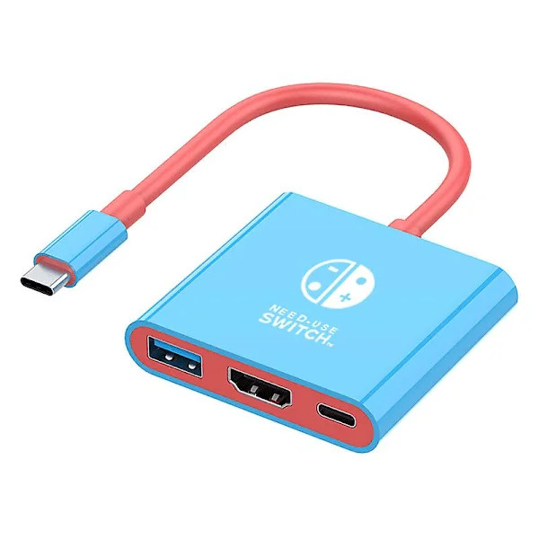 Pd100w Dokkingsstasjon for Nintendo Switch, bærbar Switch Dock-erstatning for Nintendo Switch Dock Switch Hdmi-adapter Usb 3.0 Switch Tv Dock, for Ni