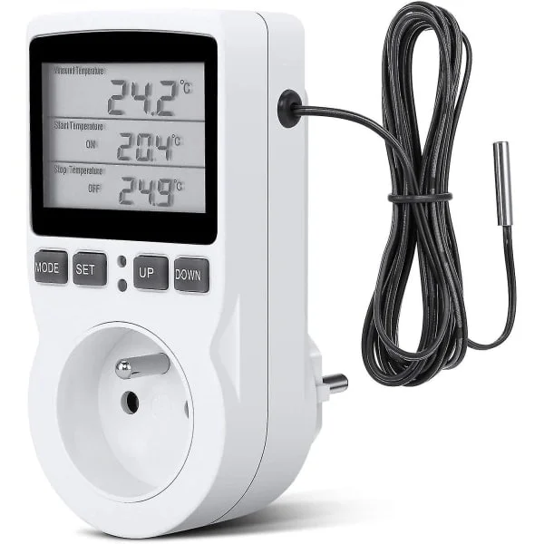 Digitaalinen/lämpö-viileä termostaatti pistorasia LCD termostaatti, 230v kasvihuone termostaatit/lasi säiliö termostaatit (pistorasia)