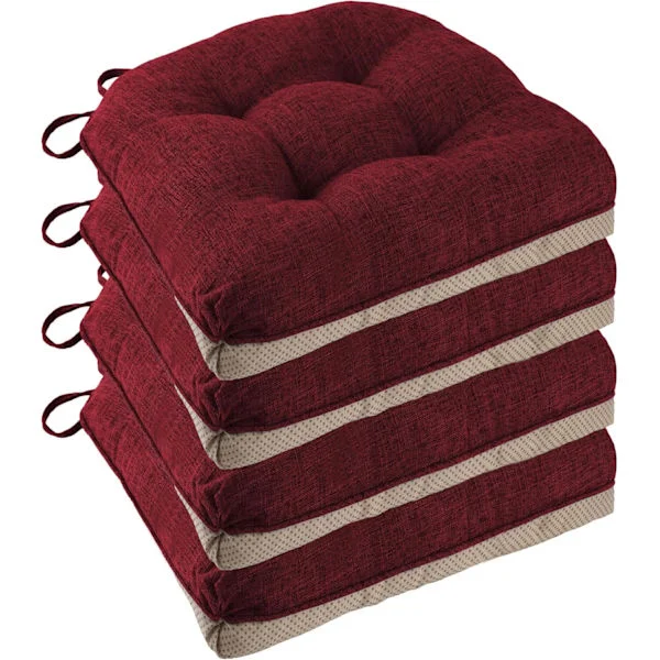 Anti-slip mats for dining chairs, 4-piece set, 46*43*9 cm seat cushions with base