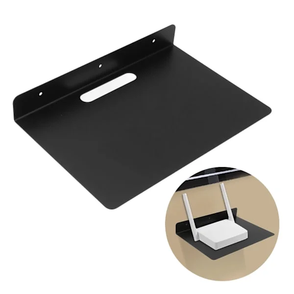 【YD】Flydende AV-hylde Tyk rustfri metal vægmonteret hylde til projektor set-top-boks router kamera-FY-