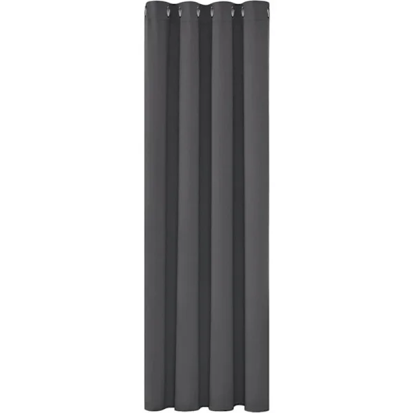 Blackout-gardiner termiska anti-kyla värmeisolerande, 150x200 cm Modern design med öljetter, mörkgrå, 1 styck