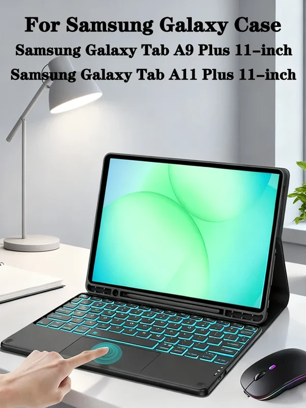AliExpress - Étui pour clavier pour Samsung Galaxy Tab A9 Plus 11 pouces, pour Samsung Galaxy Tab A11 Plus 11 pouces, étui pour tablette avec fente 