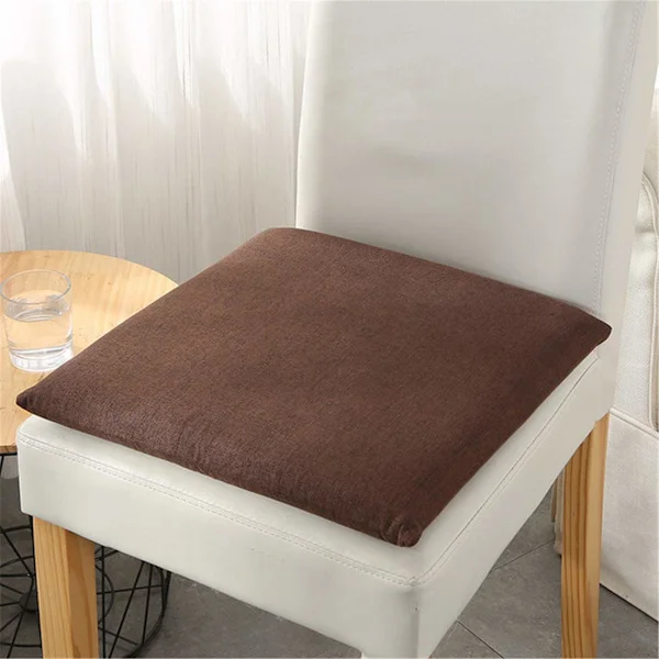 Kjøp stolputer seteputer 40x40 cm sklisikker myk polstret skum pute for spisestue hage kjøkken hjem sofa dekor avtagbart trekk (kaffe)