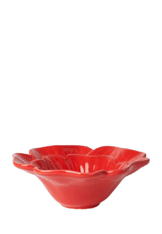 Åhléns Home Skål i porslin VALLMO 16 cm Skålar Röd ONESIZE