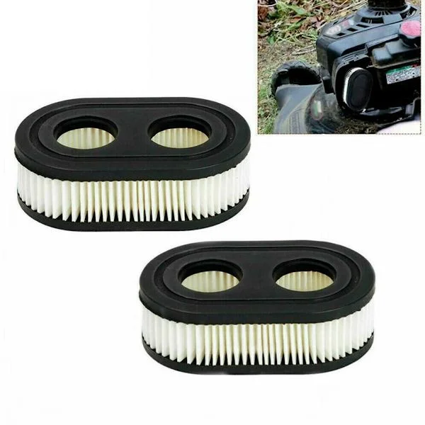 2 st gräsklipparfilter, kompatibla med Briggs Stratton, gräsklipparluftfilter, motorluftfilter, ersättningsfilter för motorgräsklippare