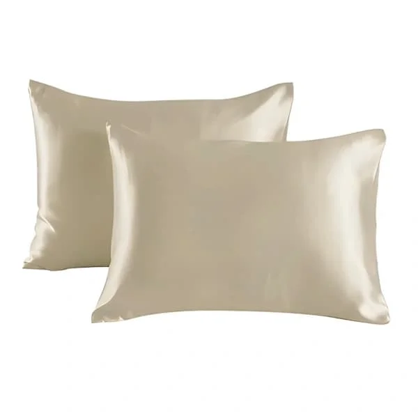 Putetrekk i sateng - Putetrekk - 50 x 66 cm - 2-pakning Sand