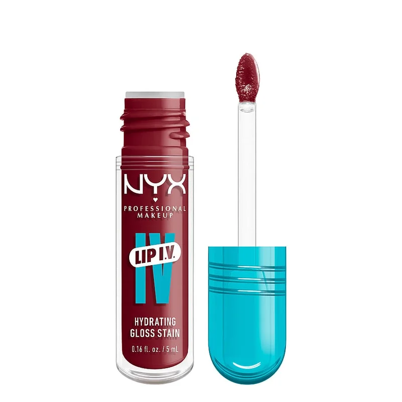 NYX PROFESSIONAL MAKEUP Lip I.V. Hydrating Gloss Stain 09 Blush Rush, Makeup, Læber, Lipgloss
