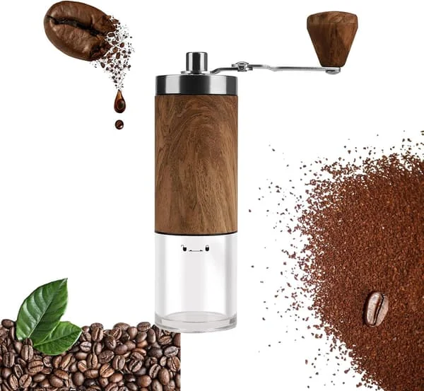 Manuel kaffekværn med keramisk kværn, manuel kaffekværn, kaffekværn justerbar formalingsgrad