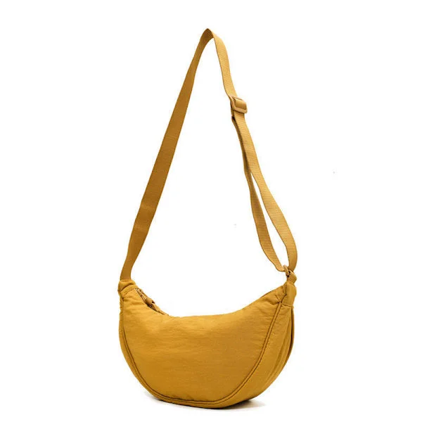Nylon Crescent Bag Cross Body Bag med justerbar rem