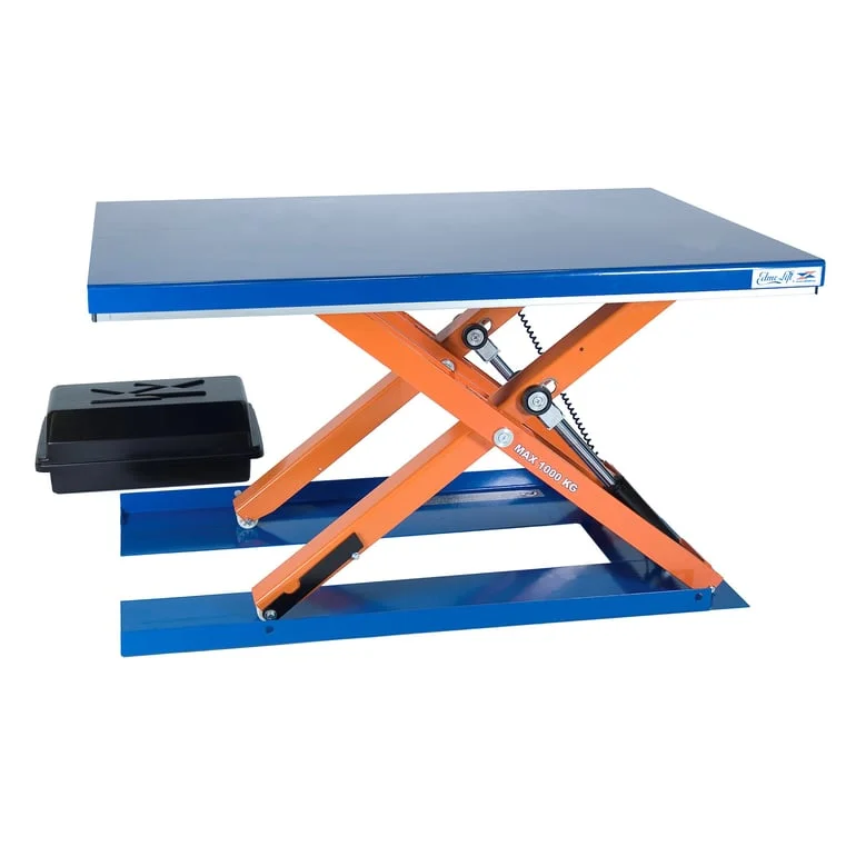 Lågbyggt lyftbord, 1000 kg, 1500x1200 mm