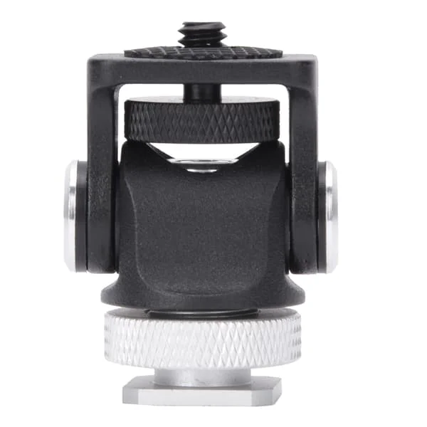 Blitssko-brakett med 1/4" skrue og feste for mini-monitor, blits og mikrofon