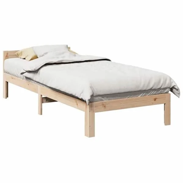 vidaXL Sängram utan madrass 90x200 cm massiv furu 859232