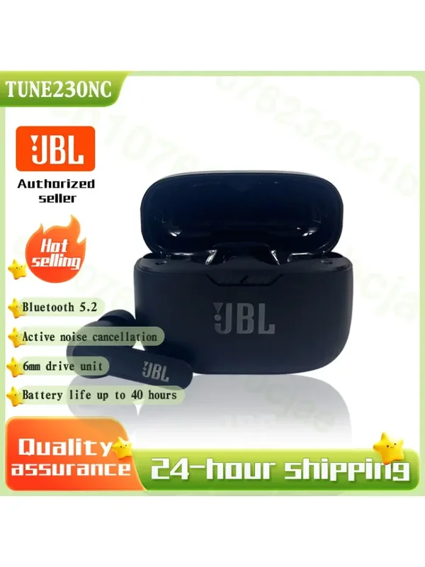 AliExpress - Casque Bluetooth sans fil original JBL Tune 230nc TWS, stéréo, basses puissantes, étanche, écouteurs sportifs avec microphone, casque 