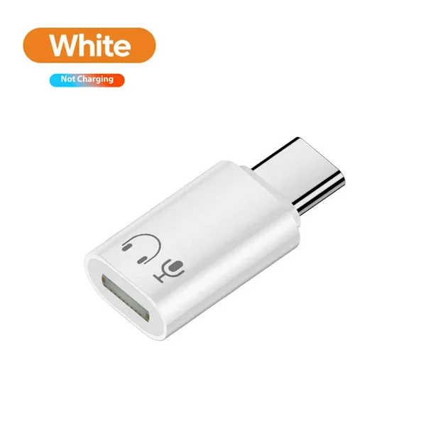 Typ C till Lightning Hörlursljudadapter kompatibel med Iphone 15 16 Pro Max Samsung iPad MacBook USB C Adapter Hörlurskonverterare
