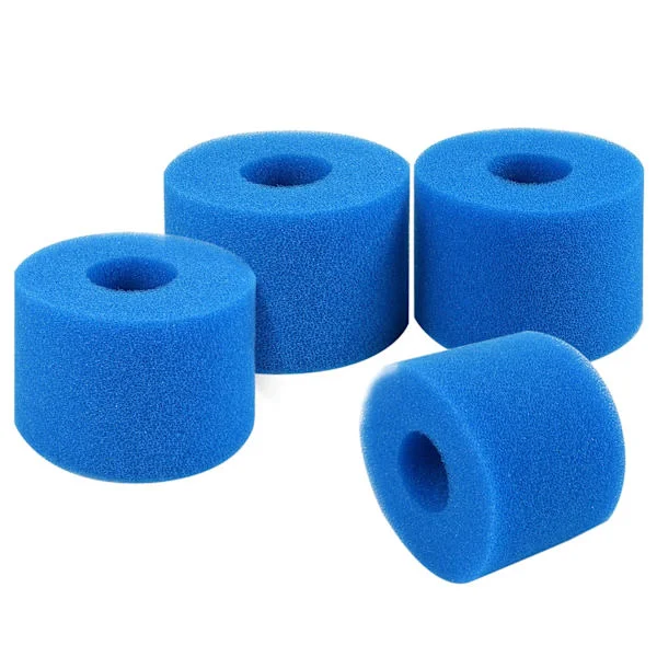 Hot 4 stk. Filterpatron Svamp Boblebad Filterpatron Lazy Spa Filter Basseng Svampfilter Kompatibel med Type S1