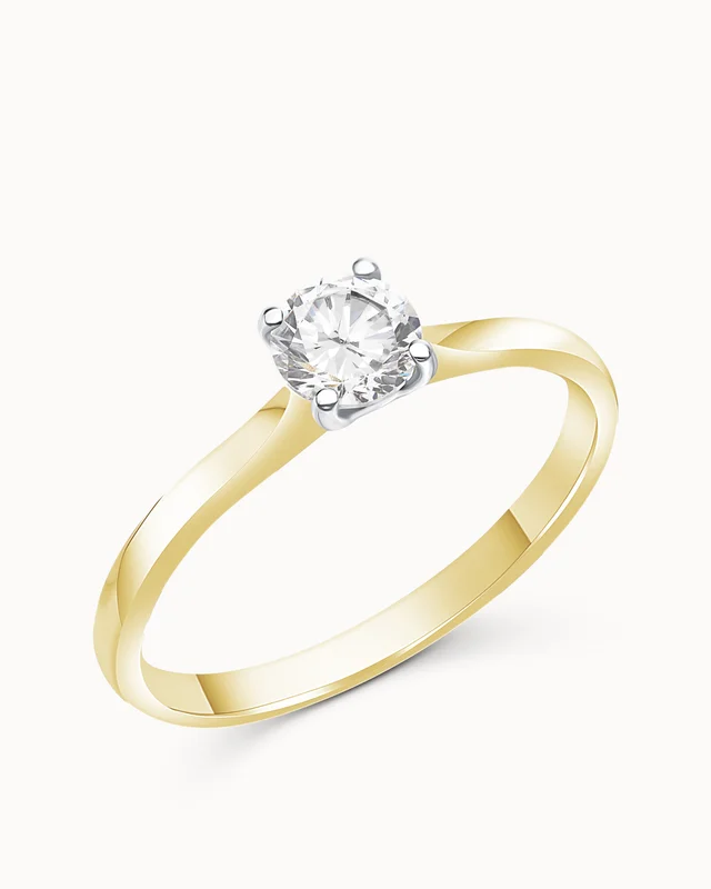Solitaire Ring Ally 18K Geel Goud - Verlovingsringen & Trouwringen van Vanbruun