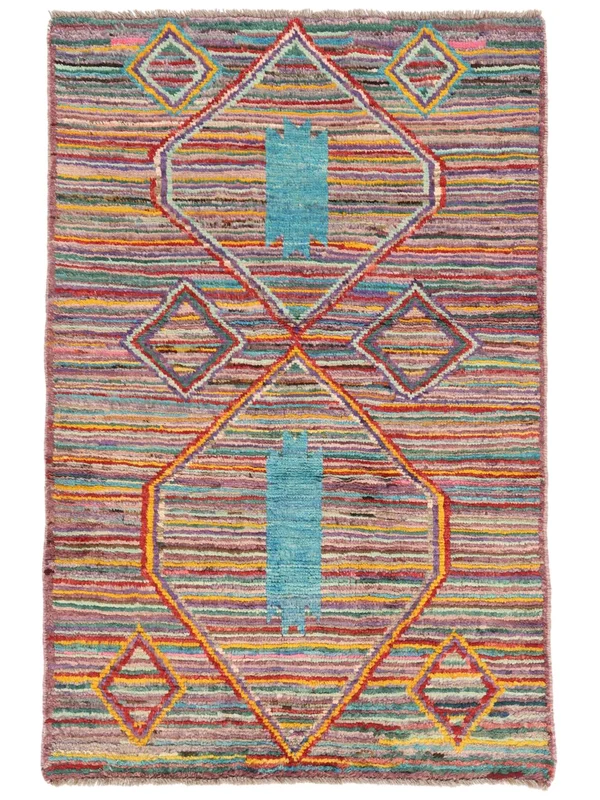 Tapis Berbère Colourful 83X127 Rouge Foncé/Marron (Laine, )