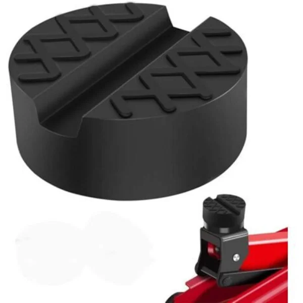 Gummipuder til hydrauliske donkrafte, donkraftstøtter, kraftig løfteplatform, beskytter bilens underside under løft, sort (LGL)