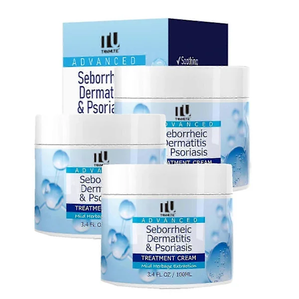1-3X Seborrheisk Dermatitis Creme, Hovedbundsbehandling mod Psoriasis & Folliculitis, Beroliger Tør Kløende Hovedbund