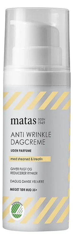 Matas Striber Anti Wrinkle Dagcreme til Meget til Tør Hud Uden Parfume 50 ml, Hudpleje, Ansigtspleje, Dagcreme