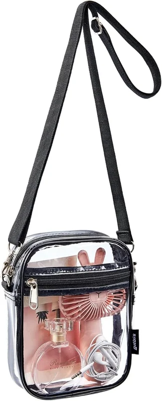Gennemsigtig Crossbody Taske, Stadiongodkendt Gennemsigtig Taske til Koncerter og Sportsbegivenheder