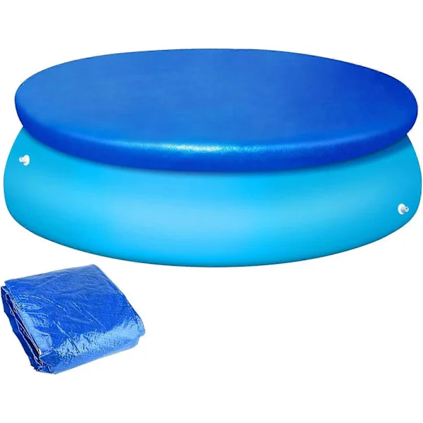 Poolskydd runt poolskydd, runt poolskydd dammskydd lämpligt för rund uppblåsbar hemmapool