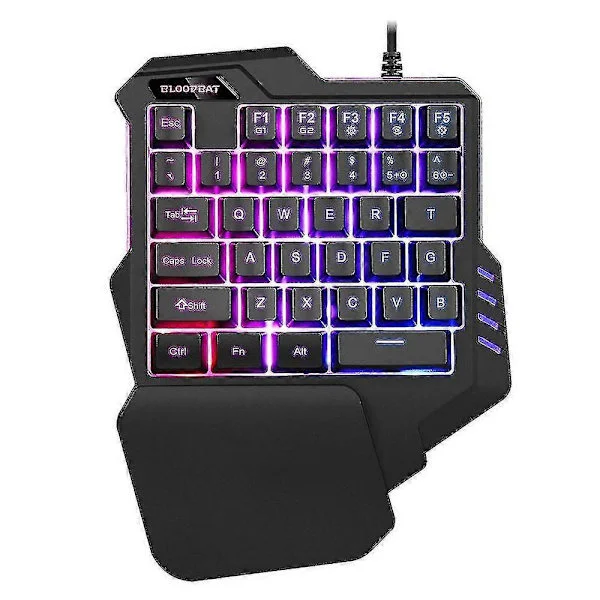Enhånds mekanisk gamingtastatur, 35 taster Enhånds mekanisk mini-gamingtastatur Baggrundsbelyst ergonomisk gamingcontroller