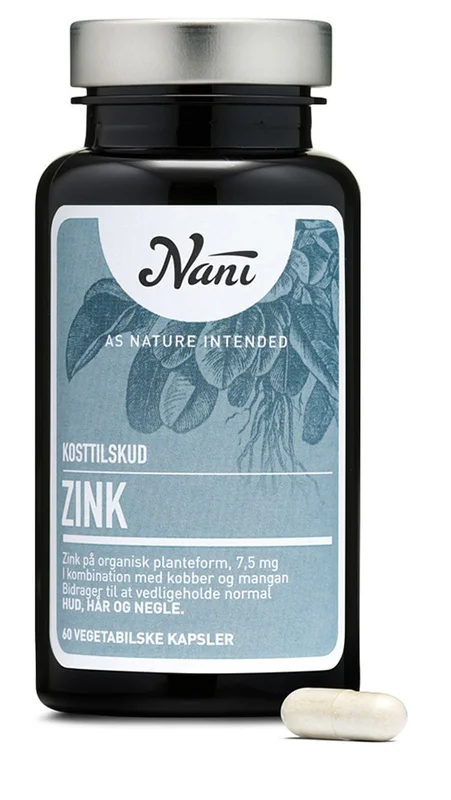 Nani Zink 60 kaps., Helse & Madvarer, Mineraler, Zink