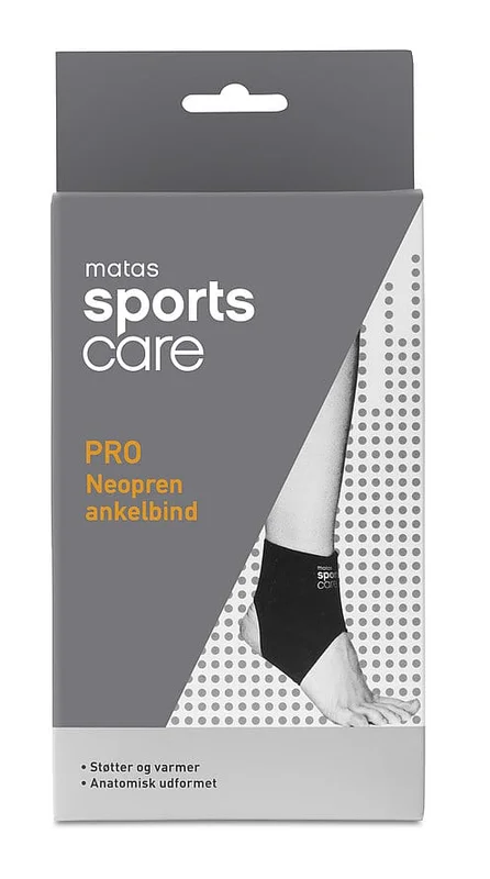 Spar 20% • Køb 2, Matas Striber Neopren Ankelbind Sort XL, Medicin & Pleje, Støttebind, Ankelstøtte