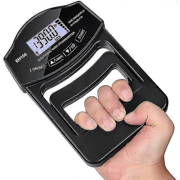 Grip Strength Tester, 180 kg Digital Hand Dynamometer Grip Strength Meter USB LCD Screen Hand Grip Dynamometer [DB] -Sy