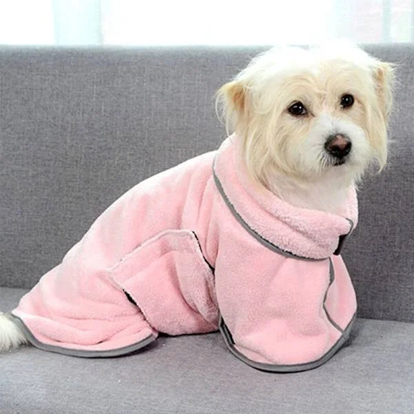Håndkle til hund - Hurtigtørkende - Myk badekåpe til hund - Mikrofiber badetilbehør for små, mellomstore og store hunder - Katter - Kjæledyr (XS.