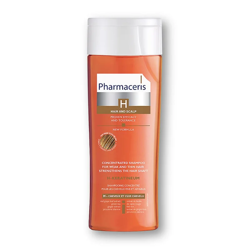 Spar 25% • Køb 2, Pharmaceris H-Keratineum Concentrated Hair Strengthening Shampoo For Weak and Thin Hair 250 ml, Hår, Shampoo & Hårpleje, Shampoo