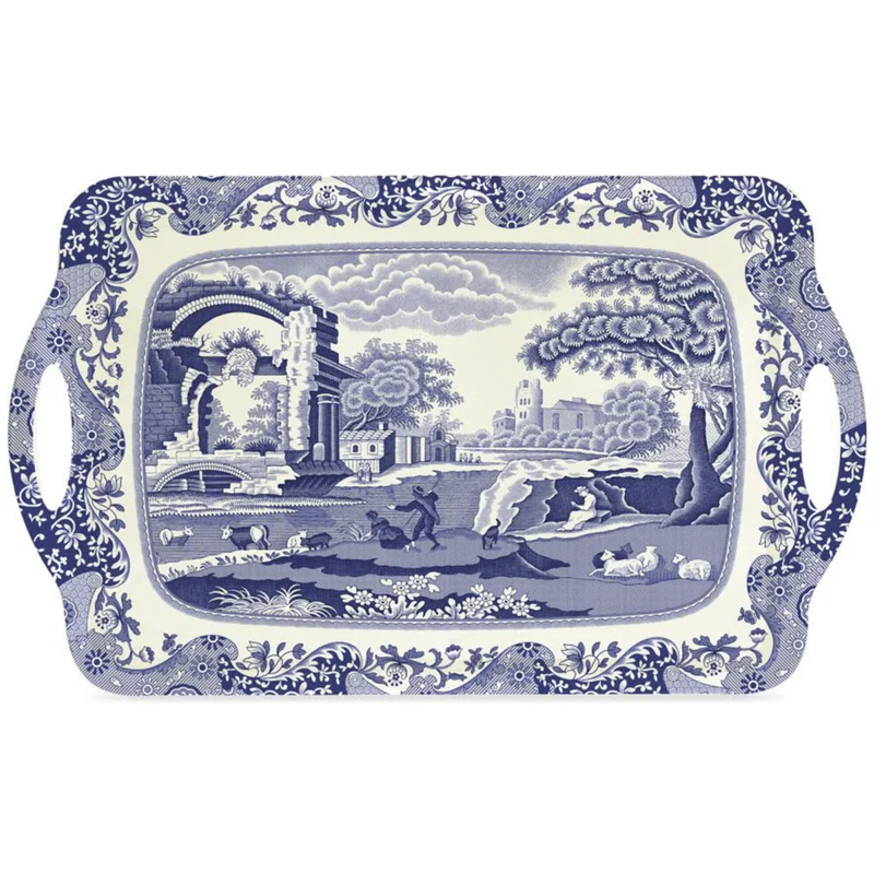 Spode Blue Italian Bricka Stor | Dukning & Servering > Brickor & Underlägg > Serveringsbricka | Bagaren och Kocken
