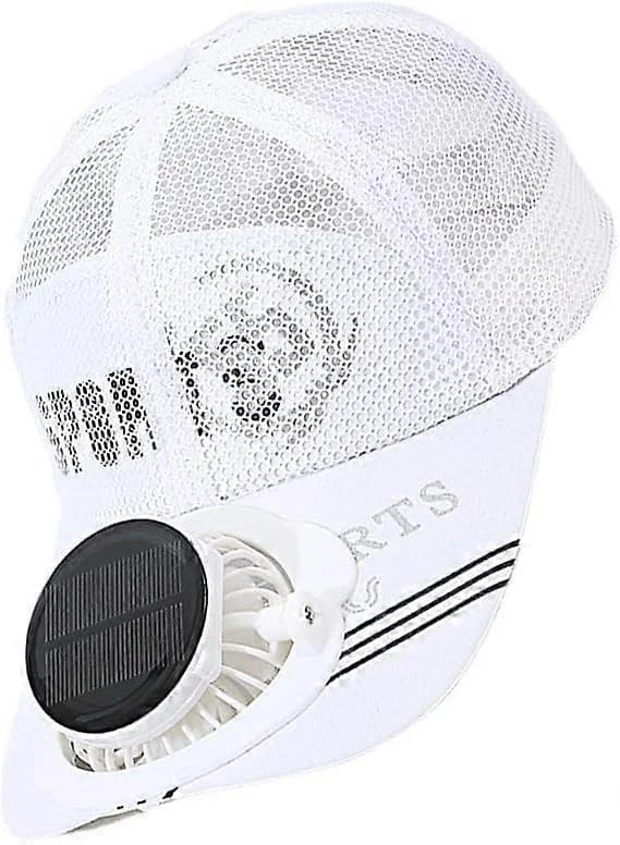 Caps med solcelle-vifte - Solviftecaps | Justerbar baseballcaps Truckercaps, solcelledrevet/USB-ladende viftecaps
