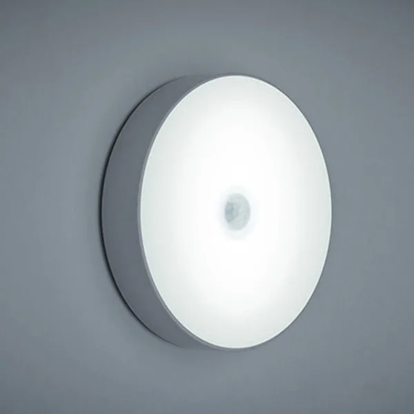 LED Nattlampe Mini Rund Lyssensorkontroll Flimmerfri Nattlampe Vegglampe For Barn Kjøkken Soverom kaldhvit
