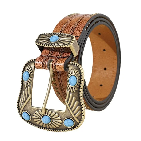Strassivyö naisille tytöille, Western Cowgirl Cowboys Bling koristeltu nahkainen timanttivyö farkuille mekko kultainen