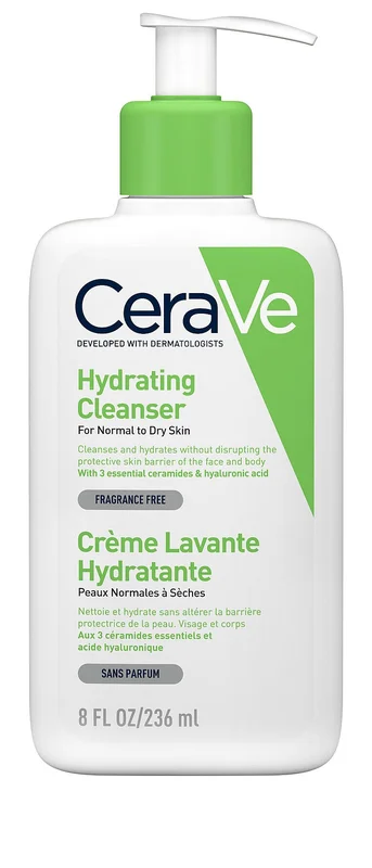 Spar 25% • Køb 2, CeraVe Hydrating Cleanser 236 ml, Mænd, Skincare, Dermatologisk Skincare Til Mænd