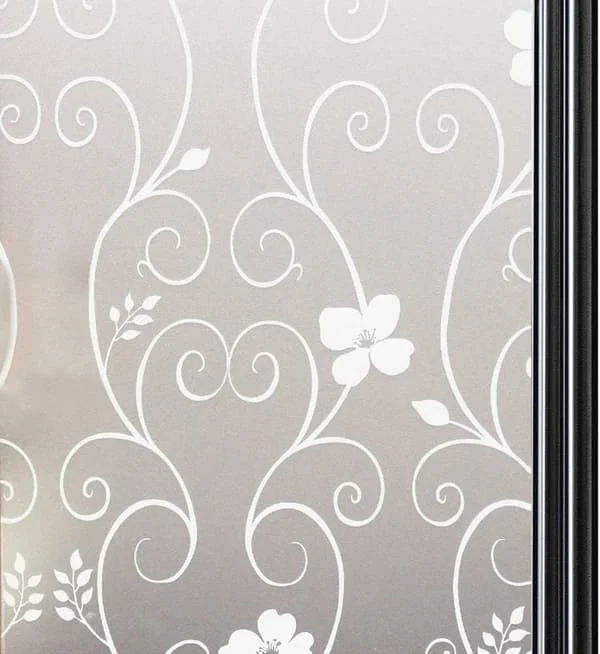(45x200cm) Anti-Innsyn Vindusfilm Lim for Glass Personvern Skjerm Elektrostatisk Glassfilm Ugjennomsiktig Glassering Dekorativ Fi