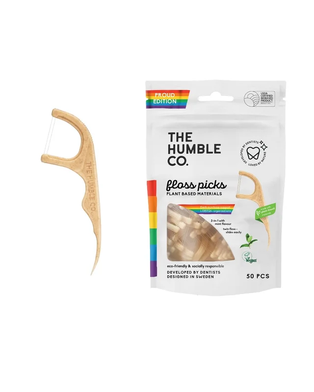 The Humble Co. - Tandtrådsbyglar Av Bambu - Proud Version Mint (50 Pack)