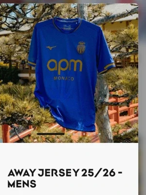 AS Monaco blå bortatröja Mizuno M