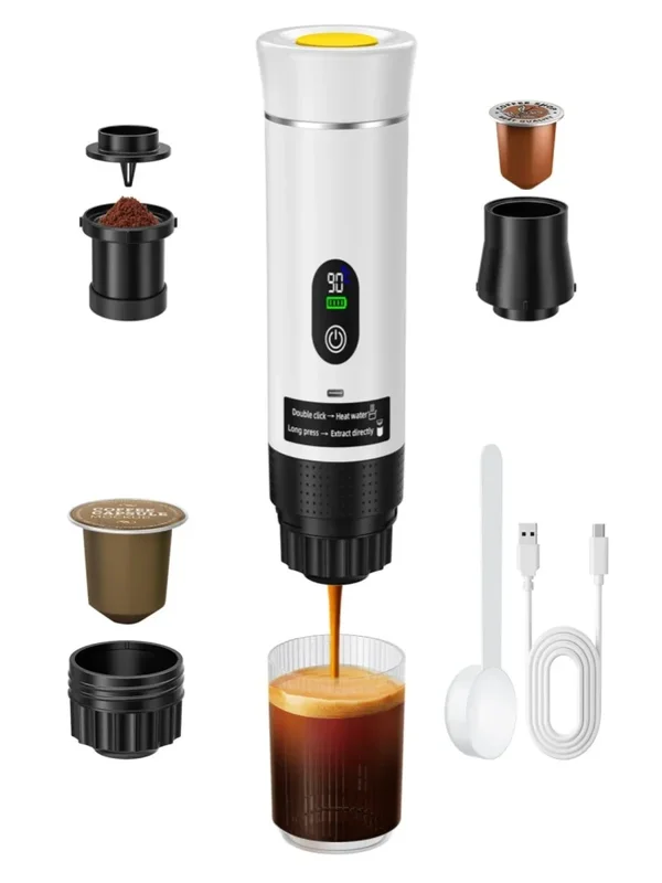 AliExpress - Machine à café portable Cafelffe 3 en 1, eau chaude/froide, expresso manuel, compatible capsules et café moulu, presse manuelle, pour 